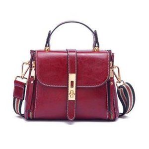 Crossbody Purse for Women Shoulder Bag Soft Leather Waterproof - Red